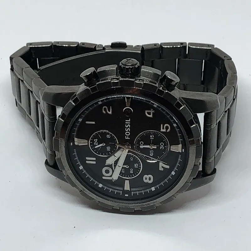 Fossil dean chronograph black dial men's watch best sale